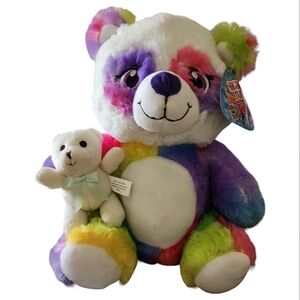 💖SugarLoaf Plush Rainbow Bear w/ Tiny White Bear